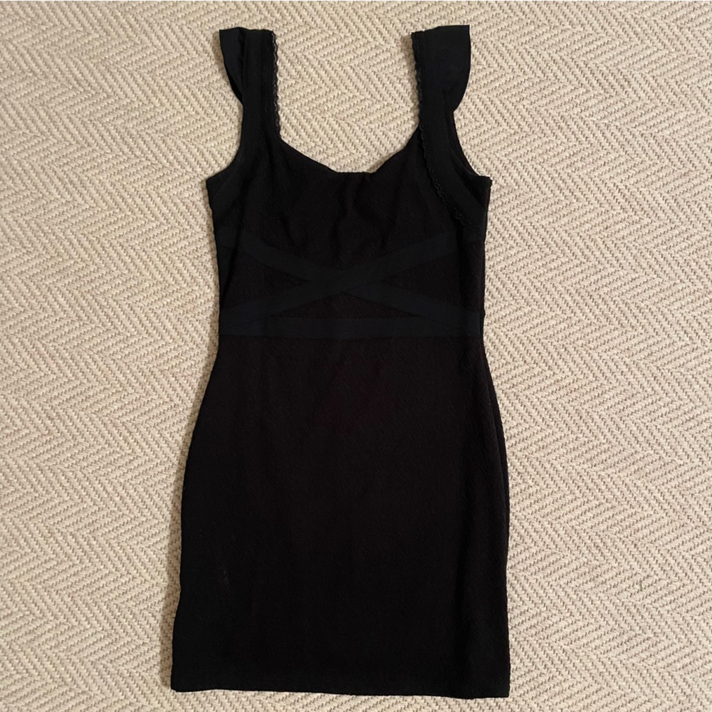 Free People black mini dress w/ cutouts